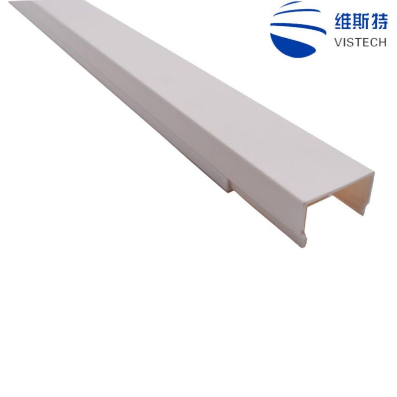 White Color RoHS Lead Free PVC Plastic Electrical Trunking Size