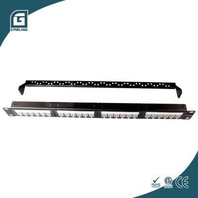 Gcabling 1u 24 Ports CAT6 Cat5e Patch Panel with Cable Management