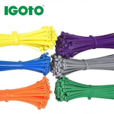 China Manufacturer Colorful Customized Cable Tie Strap Plastic Nylon 66 Zip Nylon Cable Tie