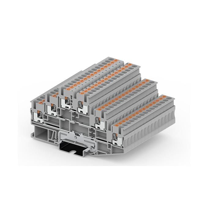 Ptt2.5-2-Pl DIN Rail Push in Spring Type Terminal Block