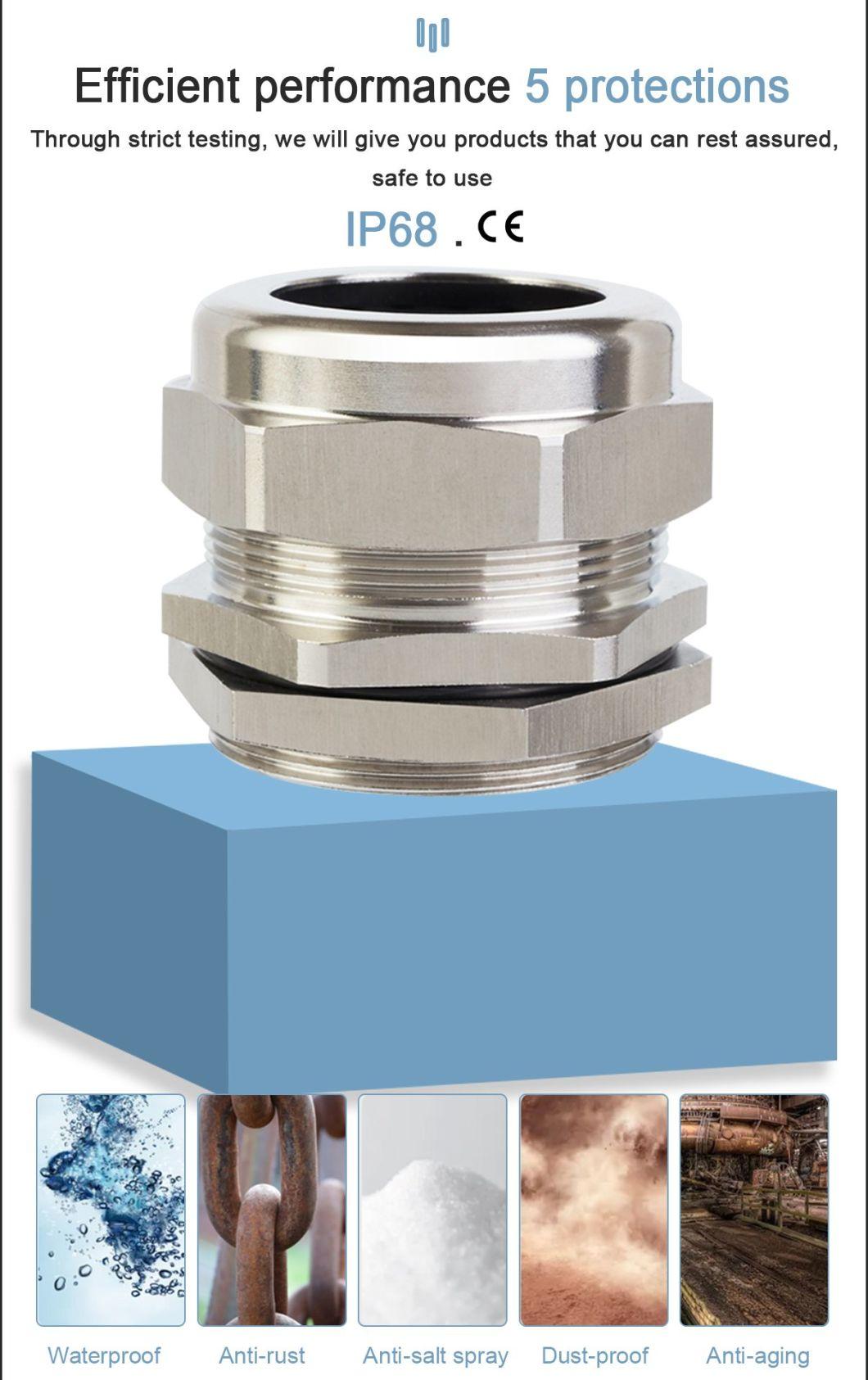 Custom Pg7 Metal Stainless Steel Explosion Proof IP68 Cable Gland
