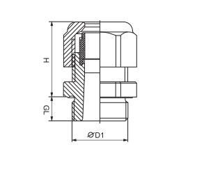 Nickel-Plated Brass Cable Gland with UL94