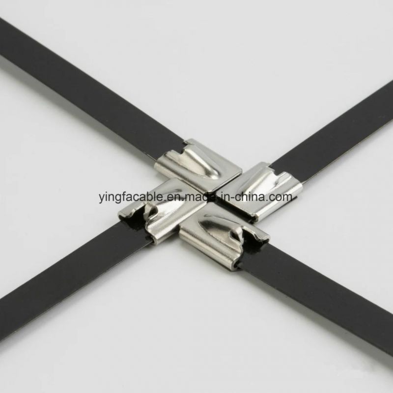 Full Epoxy Coated Corrosion Resistant Metalic Stainless Steel Zip Tie