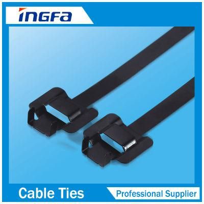 304 316 Grade Adjustable Stainless Steel Coated Cable Ties