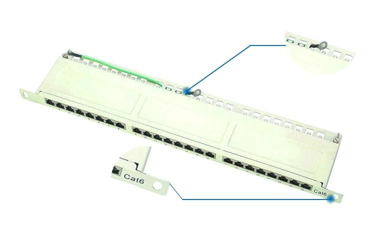 19 Inch FTP 24port with Cablemanagement CAT6 Patch Panel