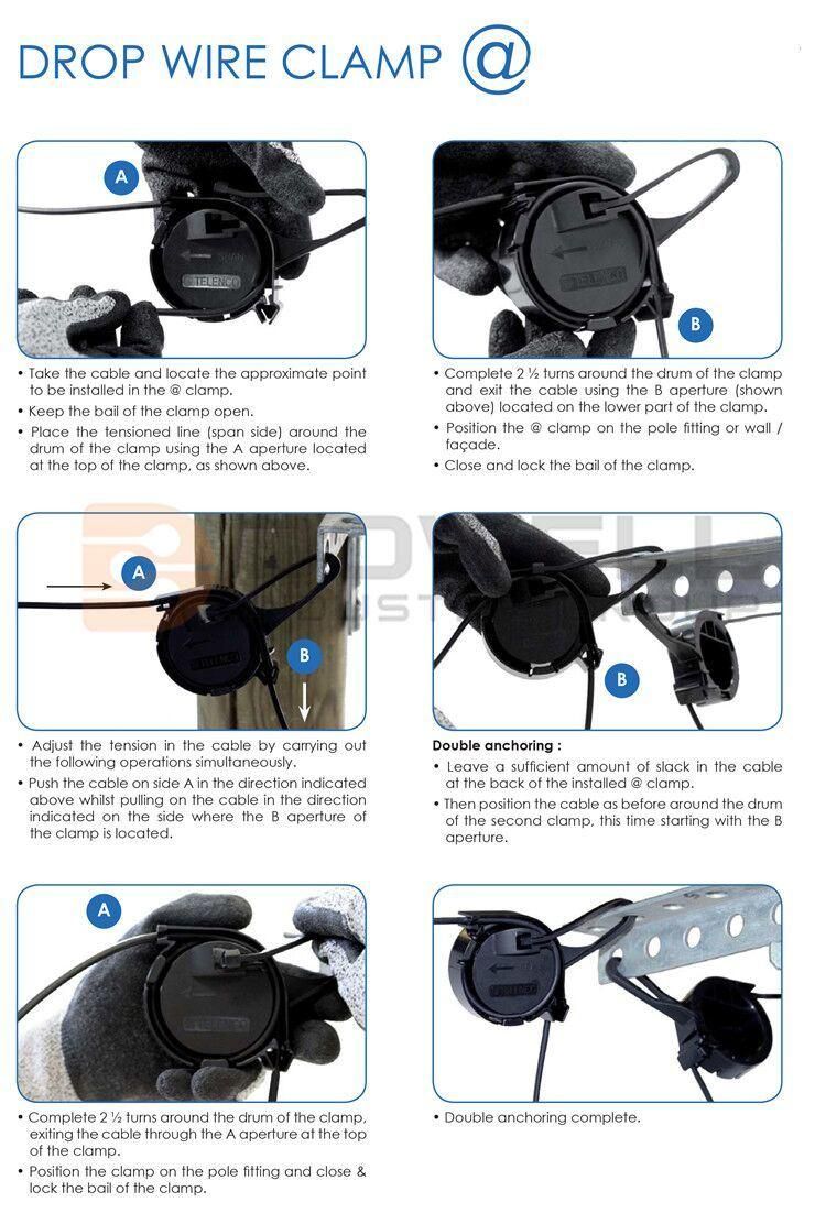 Drop Wire Clamp for Round Fo Drop Cable