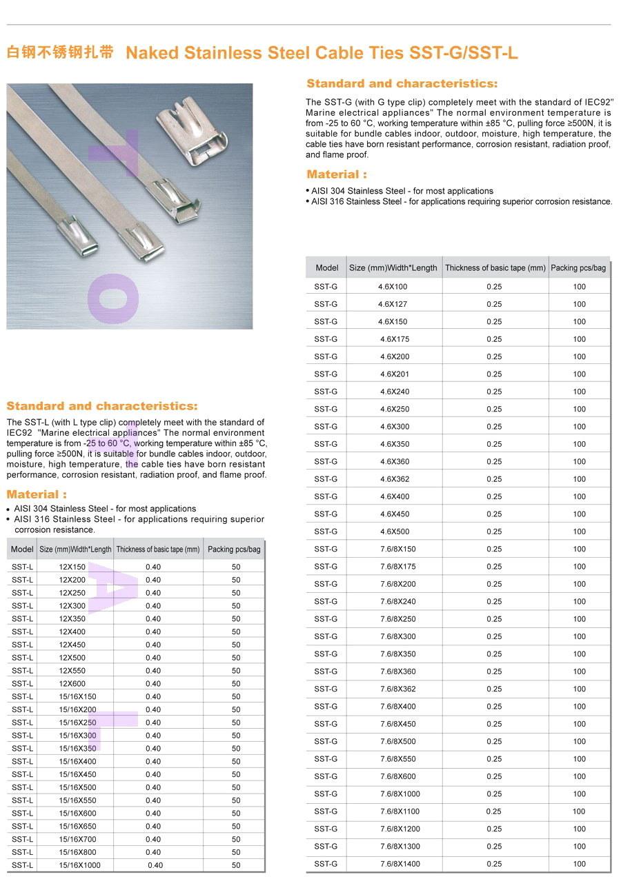 Nylon Cable Tie, Stainless Steel Cable Tie