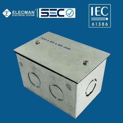 IEC 61386 Steel Electrical Junction Box Junction Box Chuqui Box Pregalvanized Caja Metalica 100X65X65