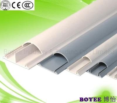 Good Quality Electrical PVC Round Duct Wiring Floor Plastic Slotted Cable Trunking