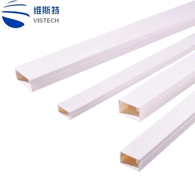 Waterproof Fire Resistant Various Size White Plastic Electrical PVC Cable Trunking