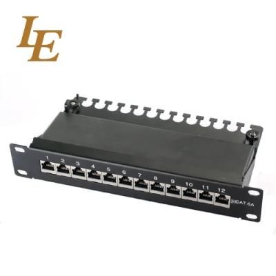 1u FTP 12port with Cable Management CAT6A Krone IDC Patch Panel