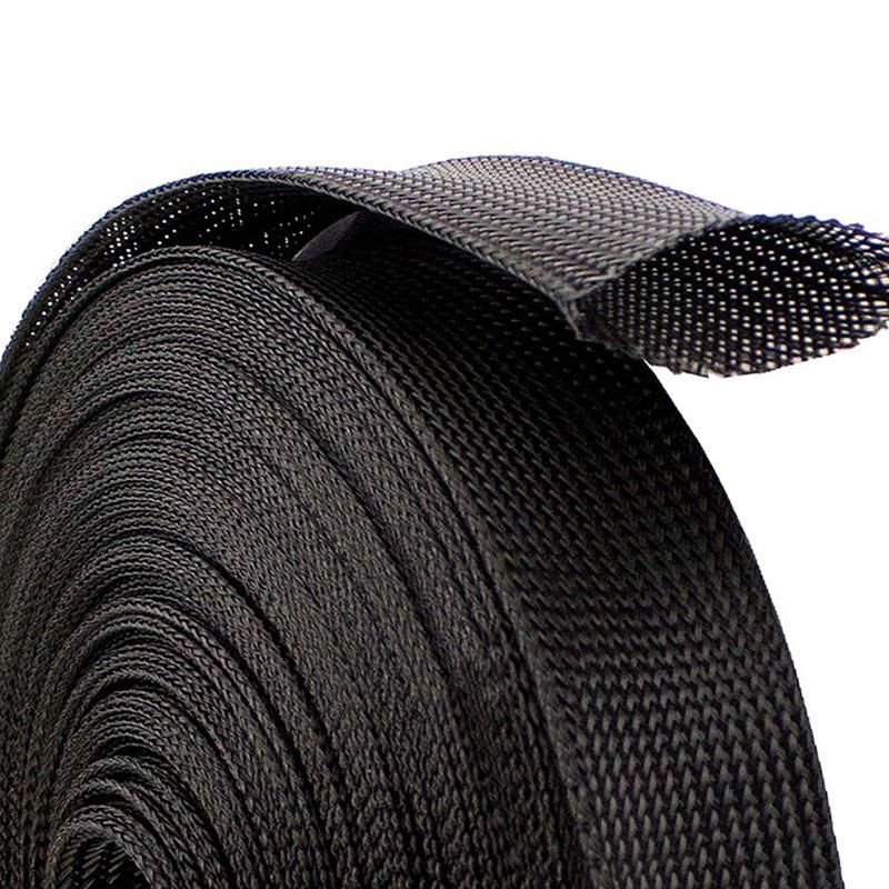 Black Pet Expandable Braided Electrical Cable Mesh Insulation Sleeving