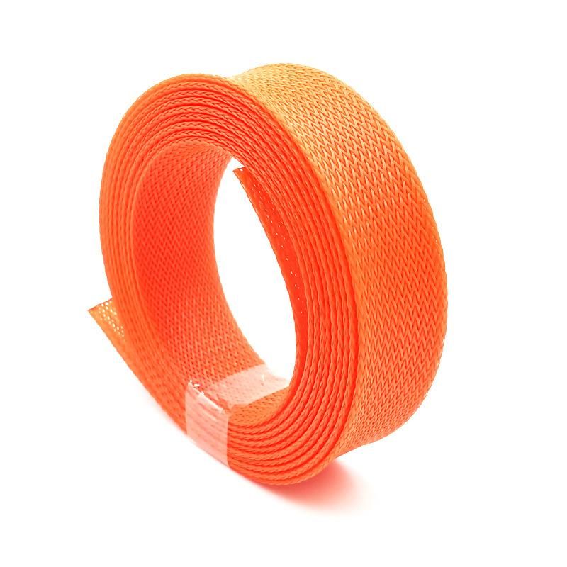 Color PET Braided Expandable Wire Cable Mesh Sleeving for Wire and Cable Management
