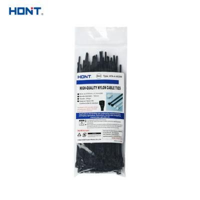 Manufacturer Black Ht-4.8*200 Nylon Cable Tie with SGS