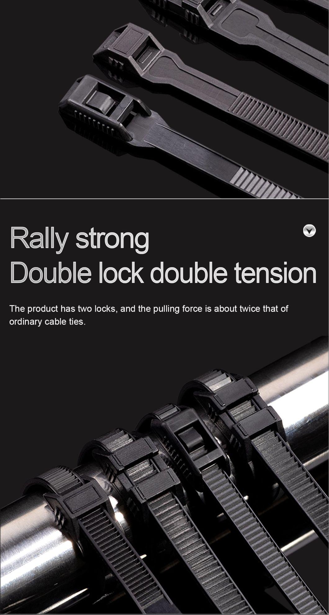 Supplier Plastic Nylon 66 Heavy Duty Double Lock Cable Ties