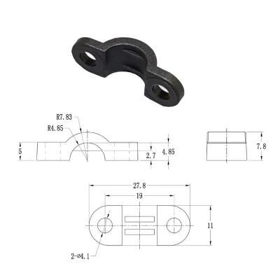 Plastic Wire Accessories Two Hole Single Snap Clamp, Black &amp; White UL94V-2 Nylon Buckle Clamp