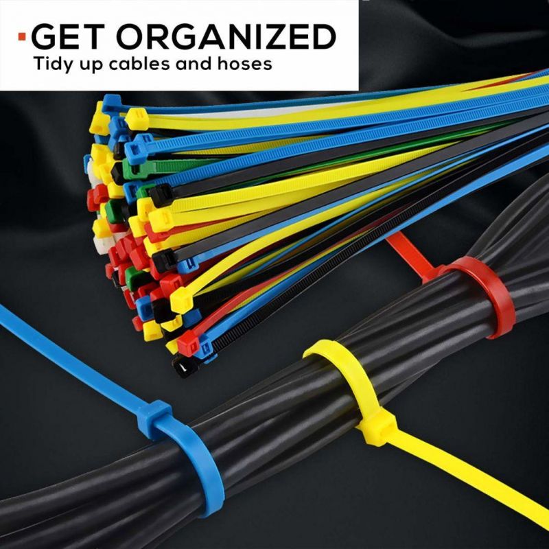 Nylon Zip Ties Kit, Multi-Purpose Self-Locking Cable Tie Wire Wraps 650 Pieces Nylon Tie