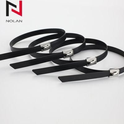 Ball Lock Type PVC Coated Adjustable Stainless Steel Cable Tie