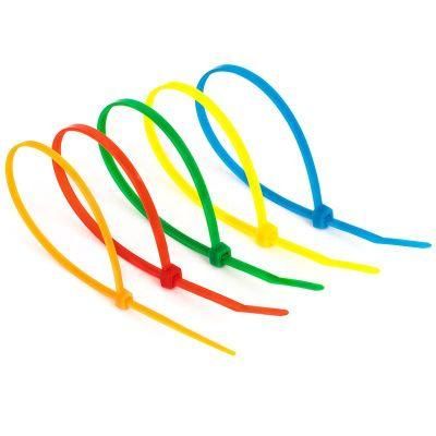 China Blue Yellow Green Red 8inch Outdoor UV Protection Nylon 66 Nylon66 PA66 Plastic Material Cable Zip Wraps Tie