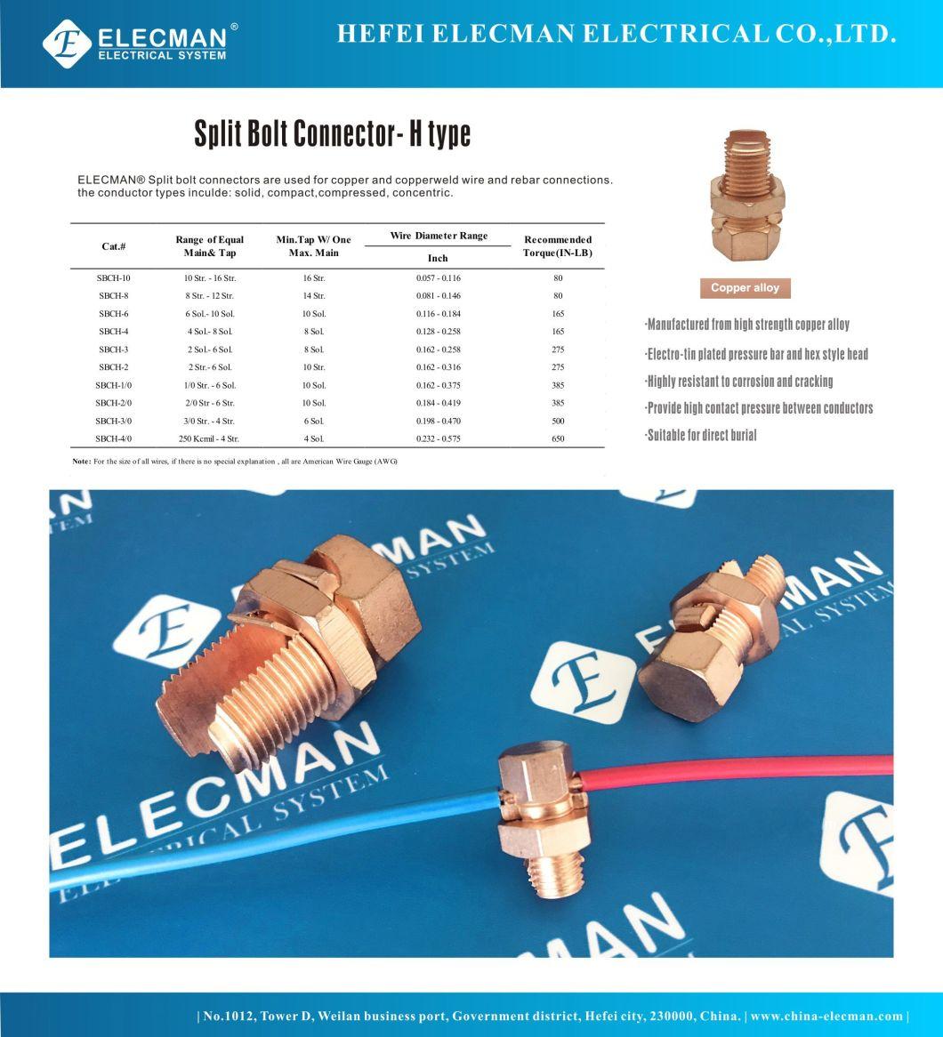 Split Bolt Connector Brass Copper Cable Connector Earthing Clamp