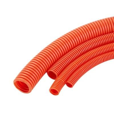 Orange Corrugated Cable Conduit Electrical Tubing