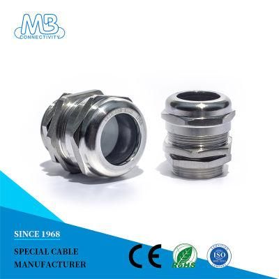 RoHS Compliant Metric Pg Thread Electric Wire Connector 304 Stainless Steel Cable Gland