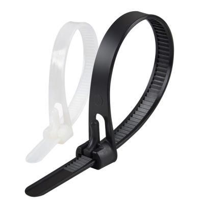 Supplier 7.6*400mm Nylon 66 Plastic Strap Reusable Cable Ties