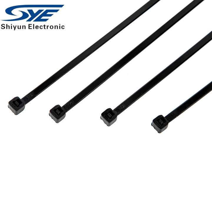 PA66 Self-Locking 100*2.5mm UV Black Resistant Nylon Strap Plastic Cable Zip Ties