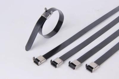 UL, Ce, RoHS, ISO9001: 2008, Plastic Covered PVC Coated Stainless Steel Cable Tie