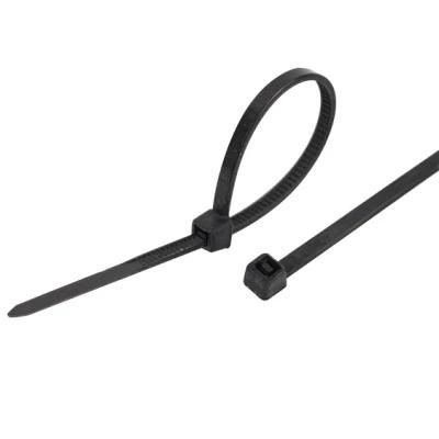 High Quality Professional Factory China Supplier Plastic Black White Colors Nylon 66 Cable Tie Zip Tie Sizes 4.8*200mm