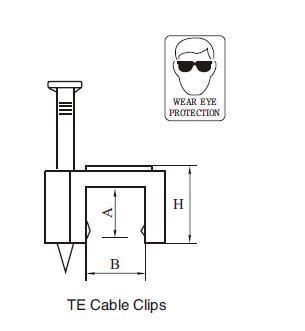 Te-2.5mm Twin and Earth Te Type PE Cable Clips