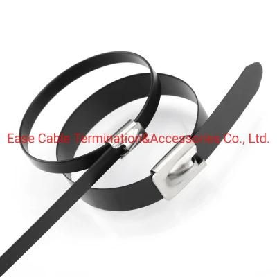 High Quality PVC Epoxy Polyester Coated Ss Cable Ties with UL Ce ISO