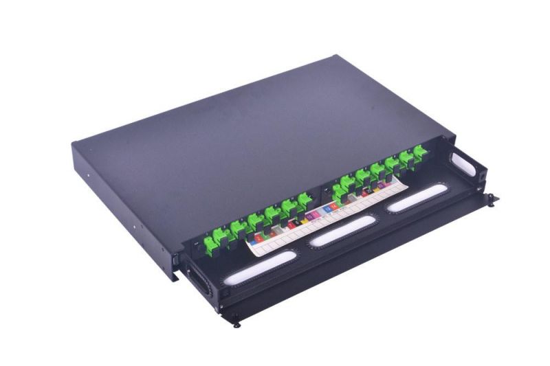 12/24/48/96 Ports Sliding-Wheel Fiber Optic Rack Mount ODF