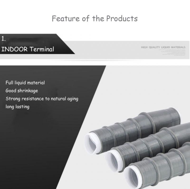 10kv Silicone Rubber Cold Shrink Outdoor Cable Terminal Kit Three/One Core
