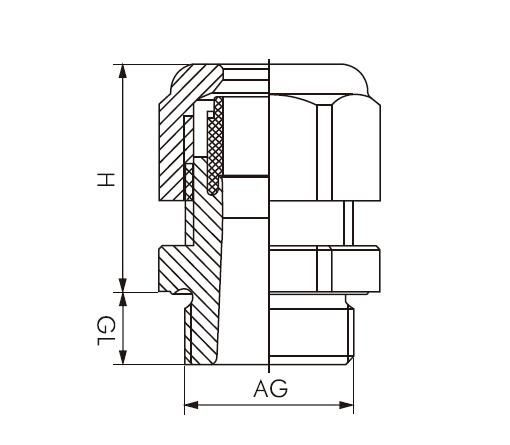 Waterproof Application M/Pg/NPT/G Brass Cable Glands