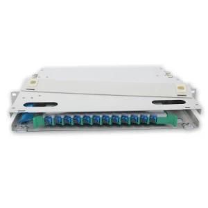 19 Inch 12 Fiber Fiber Optic Terminal Cabinet ODF with FC/Sc Adapter