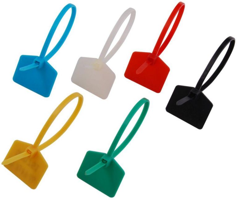 One-Time Use Only Pull Tight PA Nylon Label Cable Tie Security Plastic Seal