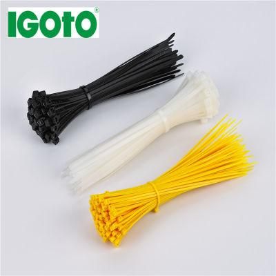 China Plastic Zip Tie Approved CE RoHS Reach UV Resistant Natural Color Ties Wrap/Self-Locking Nylon PA66 Cable Ties