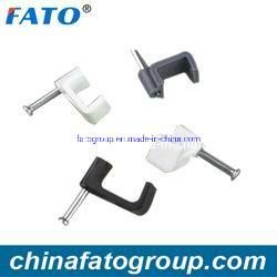 Highly Quality Nylon Flat Cable Clip with Higher Carbon Nails for Wire Cable