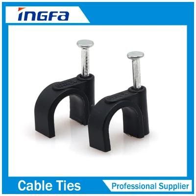 Round Electrical Wire Cord Circle PVC Plastic Cable Clip