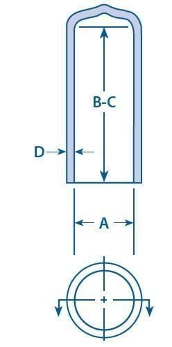 Small and Large Terminal PVC Wire Cable End Cap with Reach