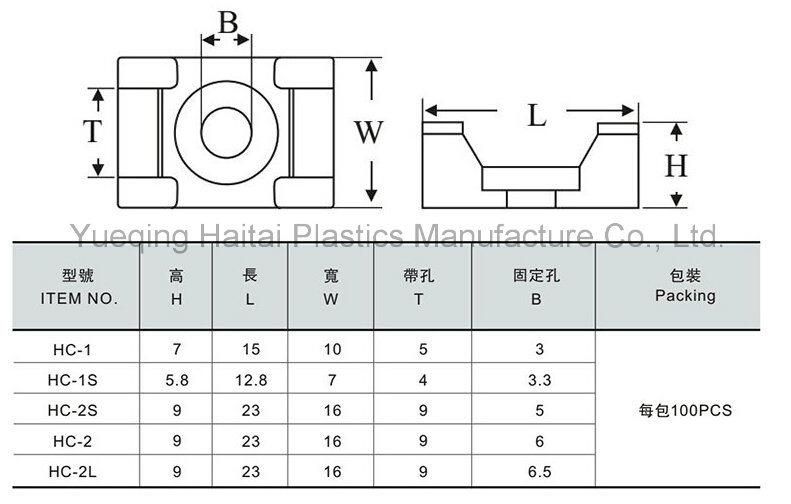 Hc-2 Nylon 66 Cable Tie Mounts