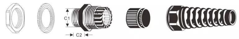 Factory Directly Provide Pg7 Nylon Material Spiral Cable Gland