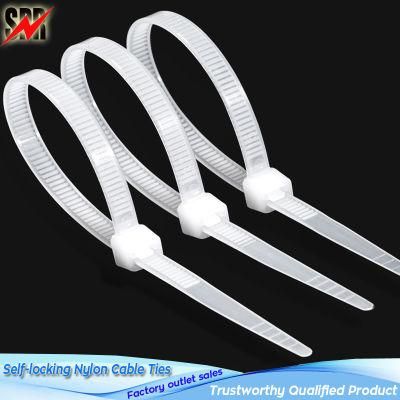 4X200mm Top Quality Self-Locking Nylon66 Cable Ties, Industrial Grade Self-Locking Nylon Cable Ties