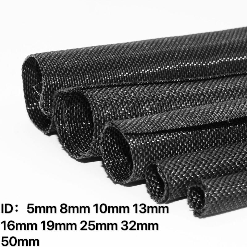 Self-Closing Textile Woven Split Sleeving Wrap Around Sleeving for Wire Harness
