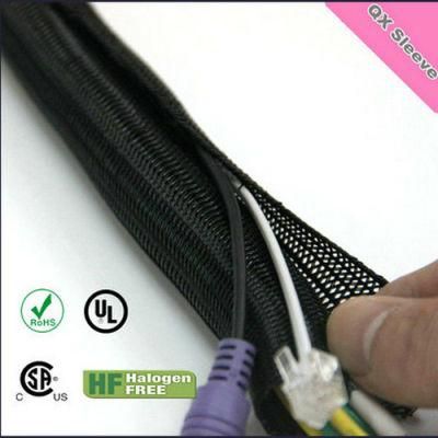 Semi Rigid Wrappable Split Braided Sleeving for Cable Management