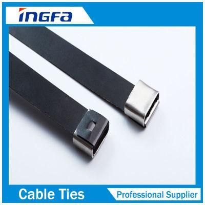 304 316 Stainless Steel PVC Coated O Lock Type Cable Tie