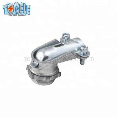 1 Squeeze Connector Zinc Die Cast 90 Degree Squeeze Angle Connector for Electrical Metal Flexible Conduit