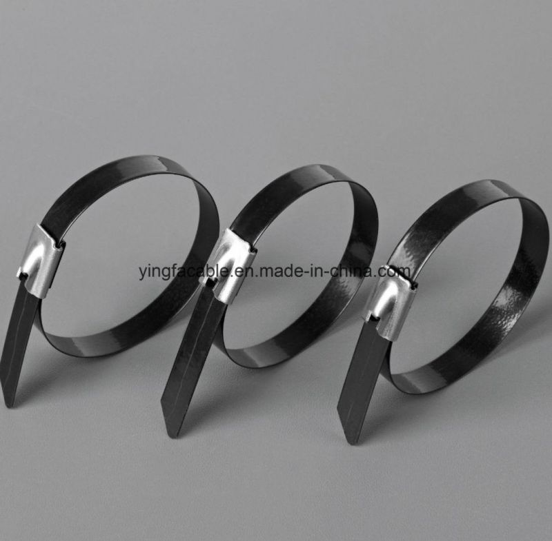 Free Sample Self-Locking Stainless Steel Cable Ties with Coating 7.9X800mm