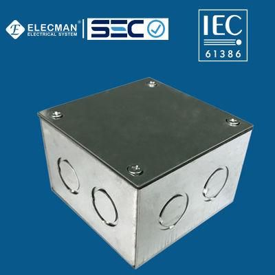 IEC 61386 Steel Electrical Junction Box Junction Box Chuqui Box Pregalvanized Caja Metalica 100 X 100 X 65